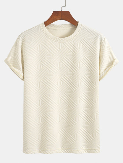 Striped Jacquard T-Shirt & Shorts Set