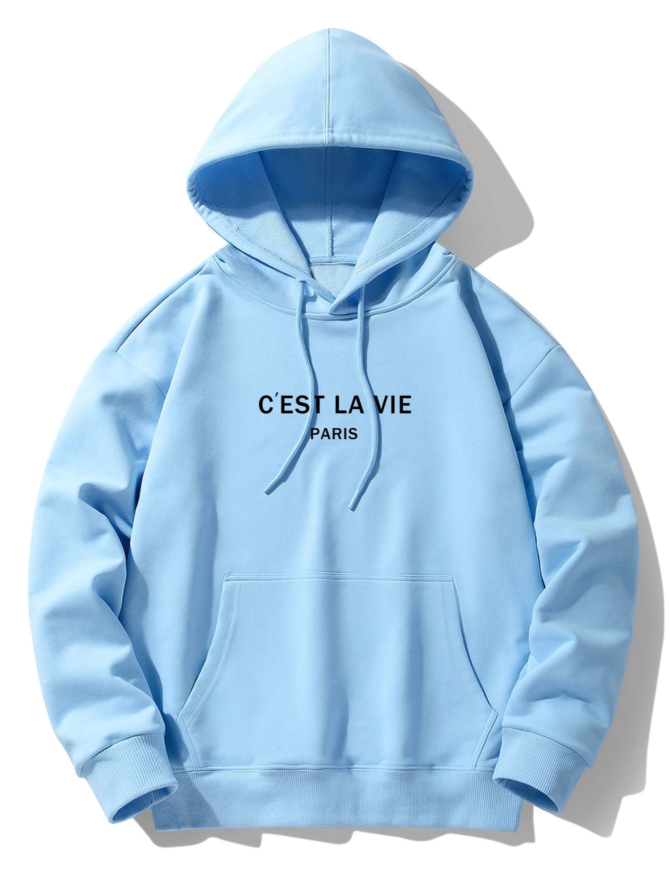 Paris Print Cotton Blend Hoodie & Jogger Pants
